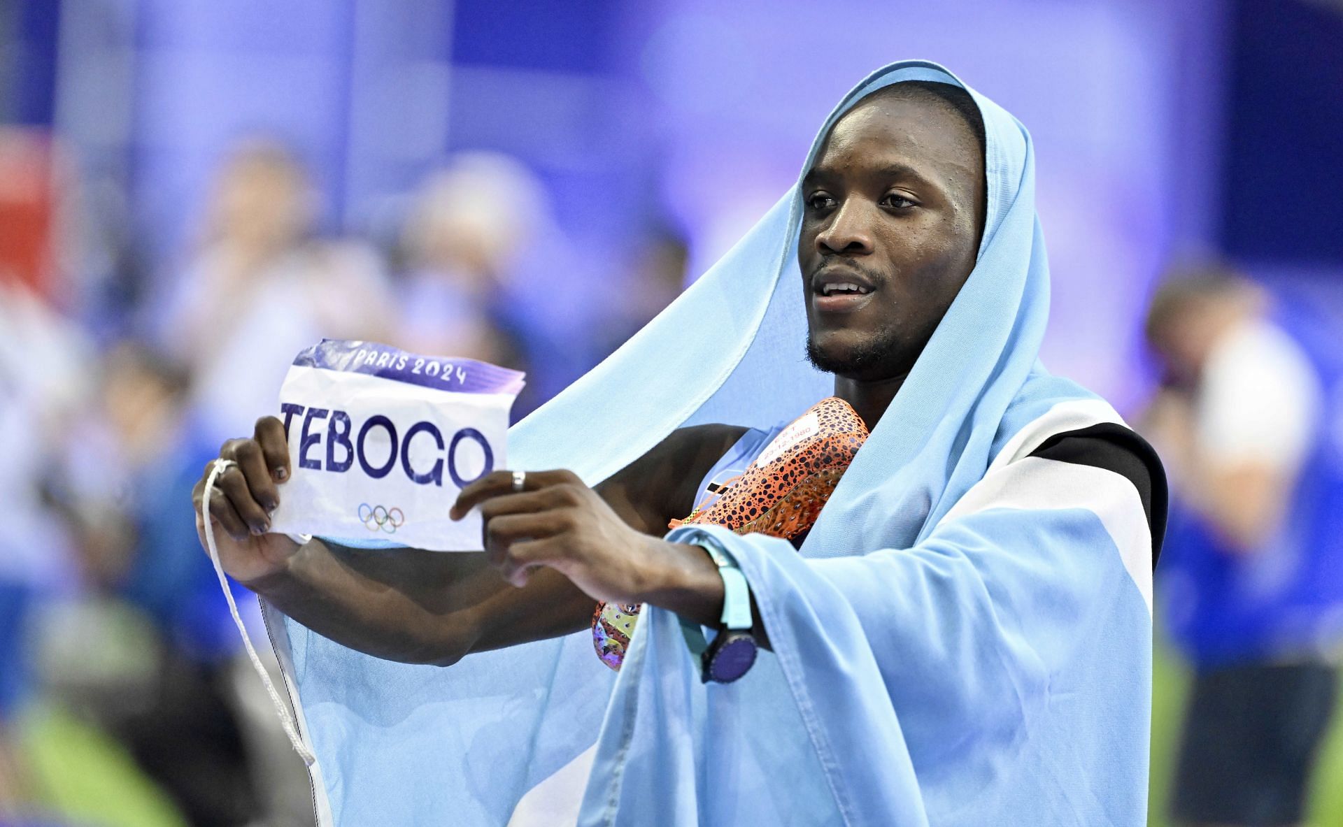 Letsile Tebogo during the Paris 2024 Olympics. - Source: Getty