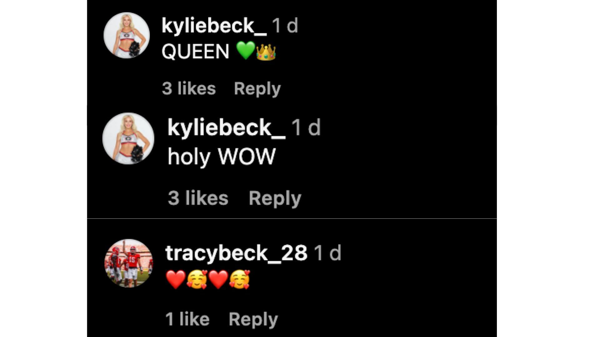 Kylie and Tracy Beck comments (Via IG)