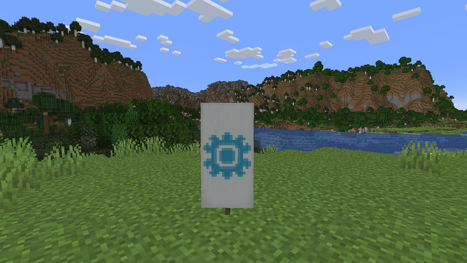 The Flower Charge is one of the most accessible banner patterns in Minecraft. (Image via Mojang Studios)