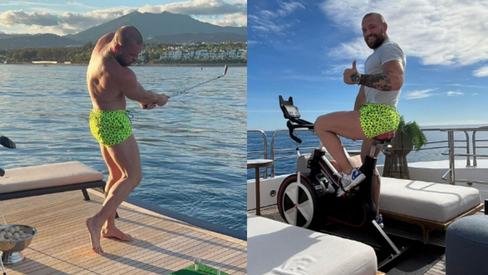 Conor McGregor shares a series of snaps of him and his family on their yacht [Images courtesy of @thenotoriousmma on Instagram]