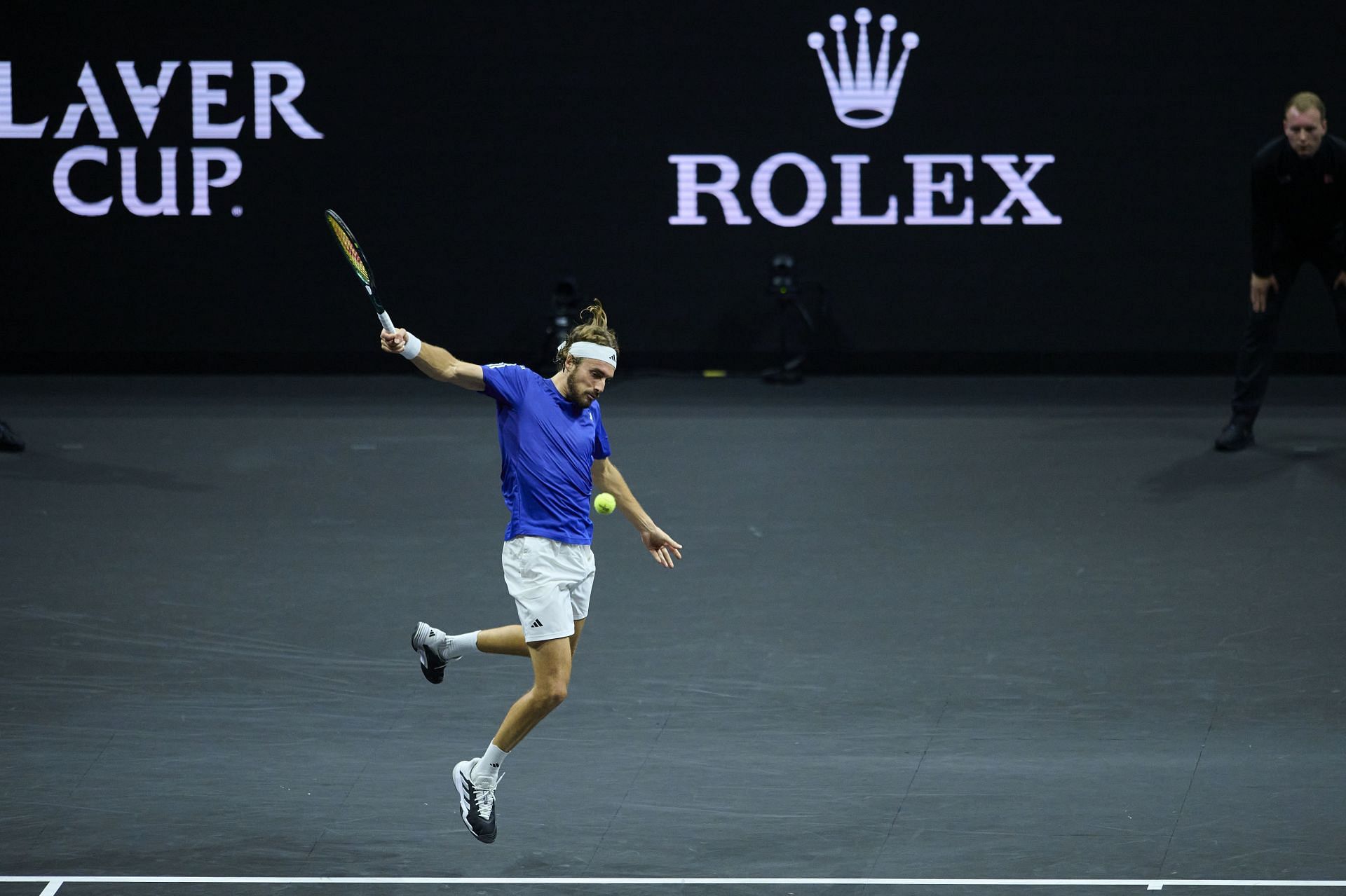 Stefanos Tsitsipas in action at the 2024 Laver Cup (Picture: Getty)