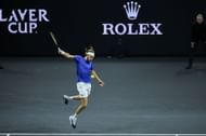 Stefanos Tsitsipas in action at the 2024 Laver Cup (Picture: Getty)