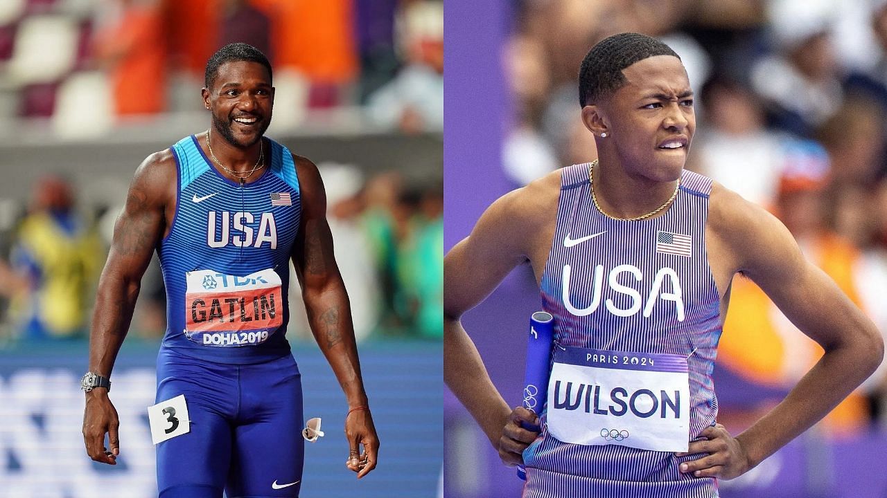 Justin Gatlin and Quincy Wilson (Images via: Both Getty)