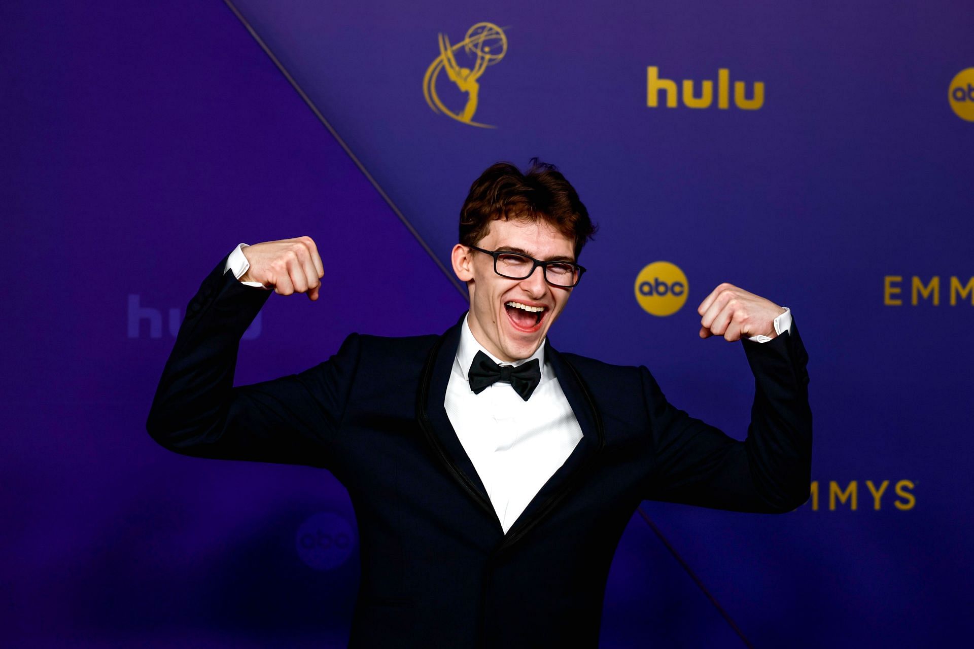 Stephen Nedoroscik arriving at the 76th Primetime Emmy Awards at the Peacock Theater on Sunday, September 15, 2024. (Photo via Getty Images)