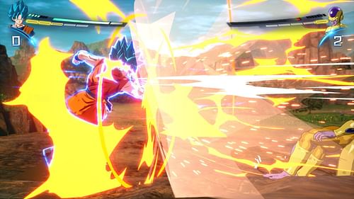 Deflecting Ki blasts (Image via Bandai Namco)