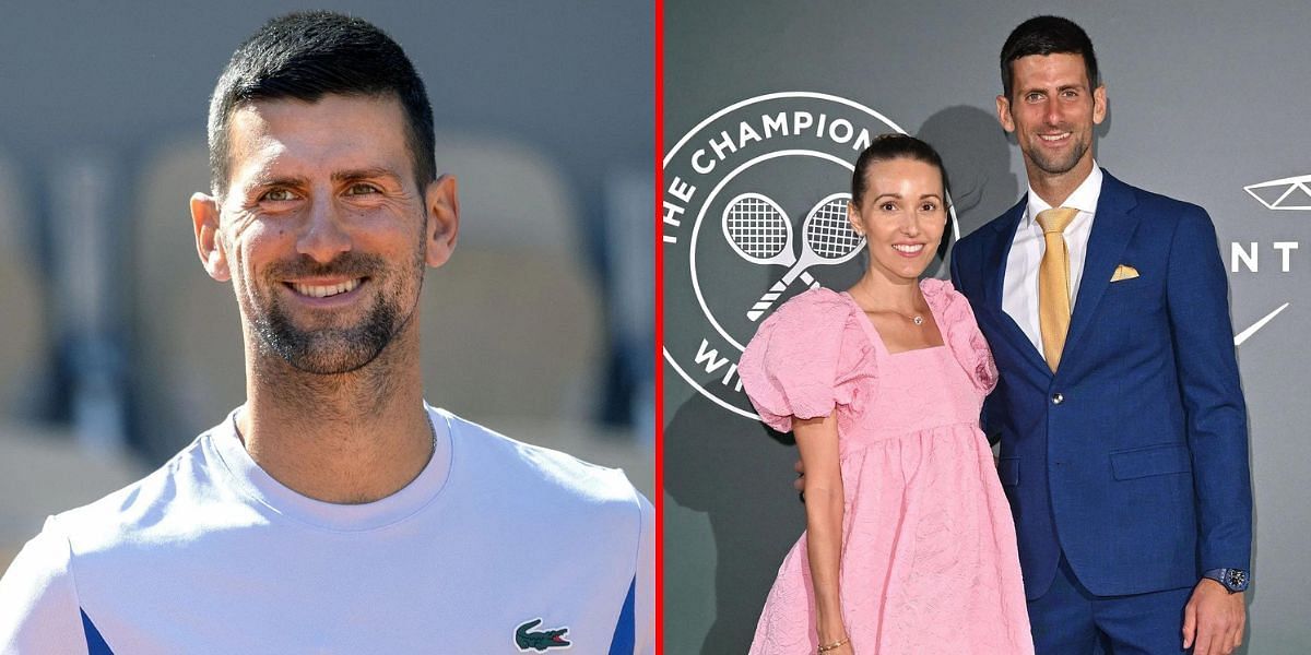 Novak Djokovic with his wife Jelena | Getty