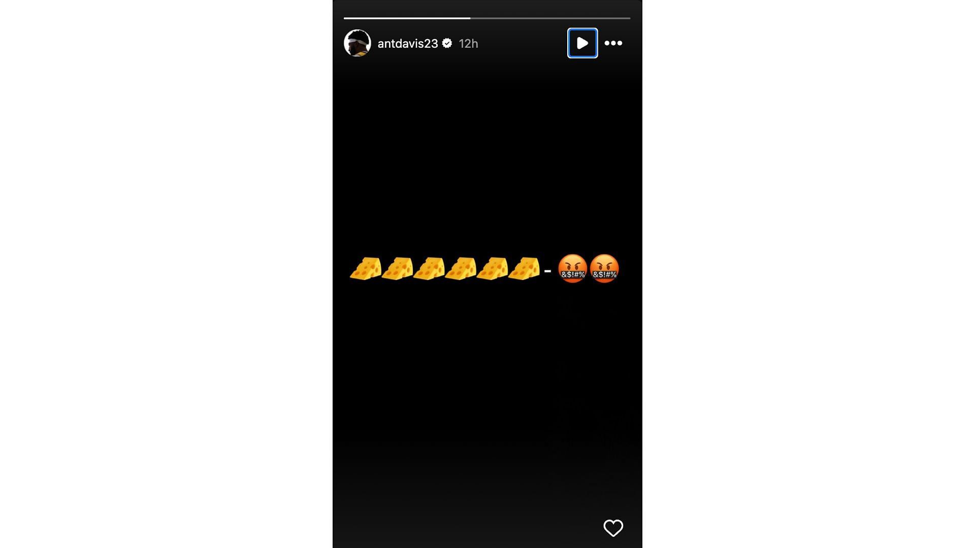 Anthony Davis posts cryptic message on his Instagram story. Photo Credit: Anthony Davis&#039; IG account