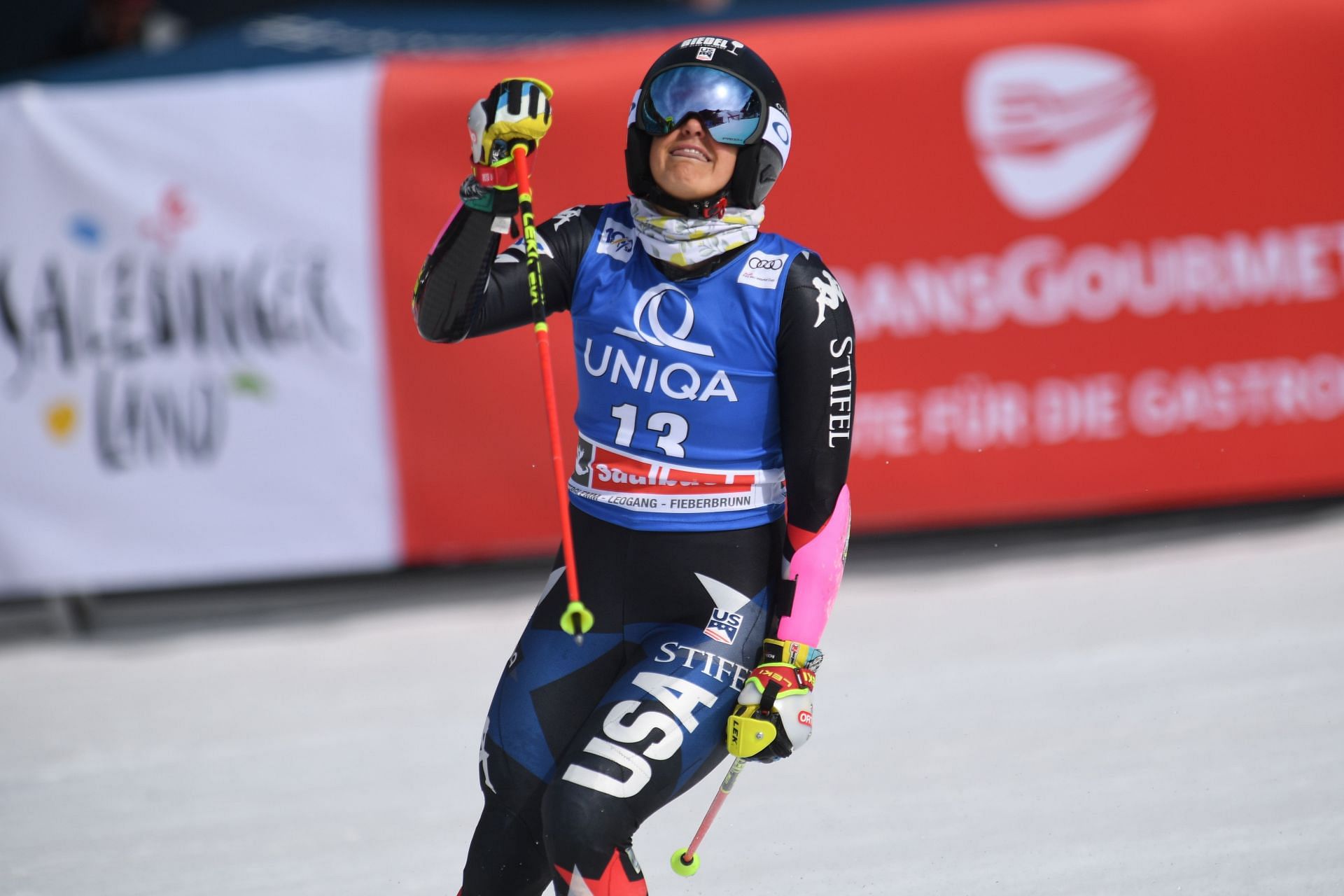 Paula Moltzan at the Women&#039;s Giant Slalom event (Image via: Getty)