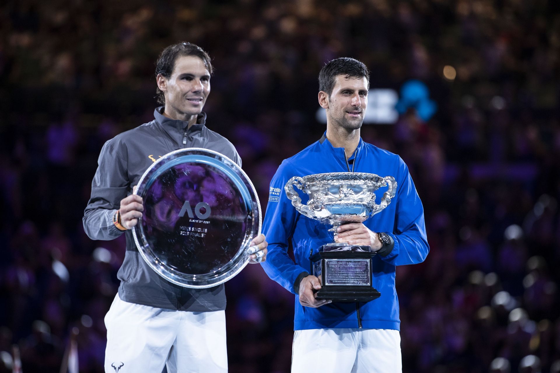 Rafael Nadal (L) &amp; Novak Djokovic (R) at the 2019 Australian Open [Source: Getty]