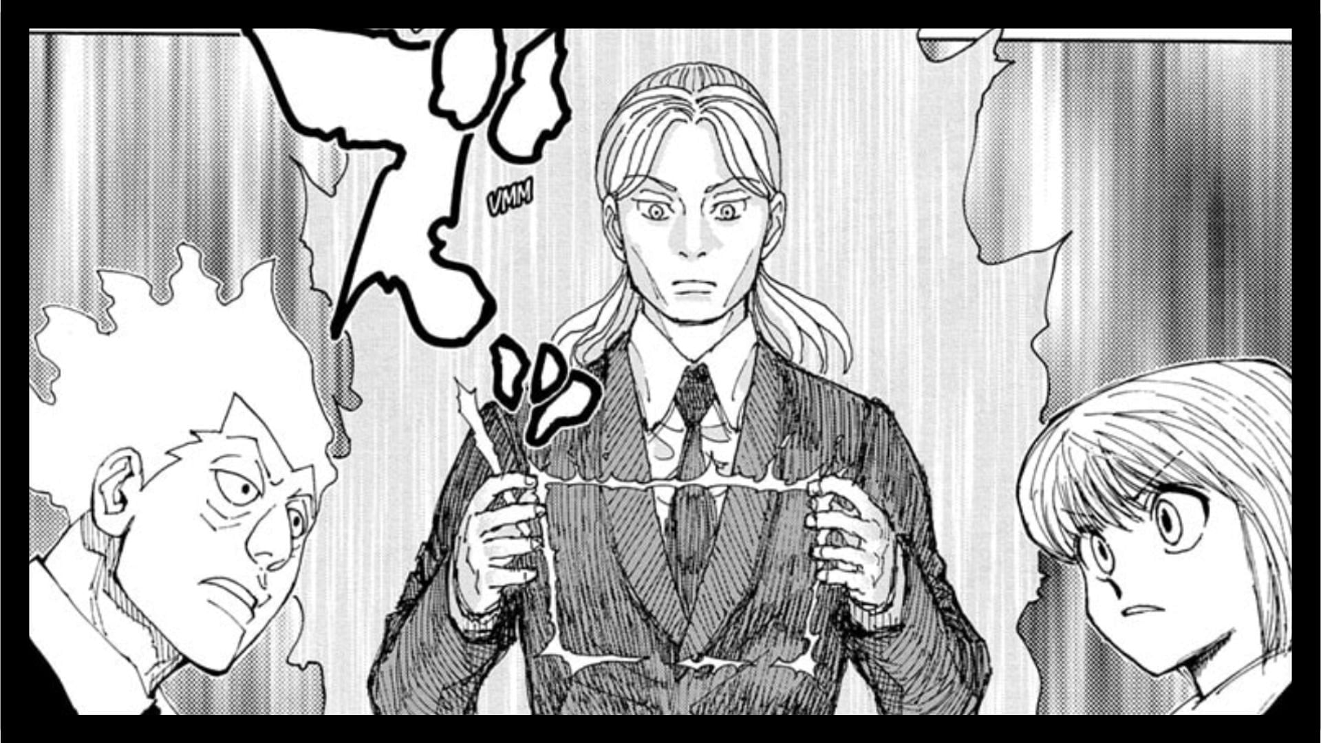 Bill, Longhi, and Kurapika as seen in Hunter x Hunter chapter 401 (Image via Shueisha/Yoshihiro Togashi)