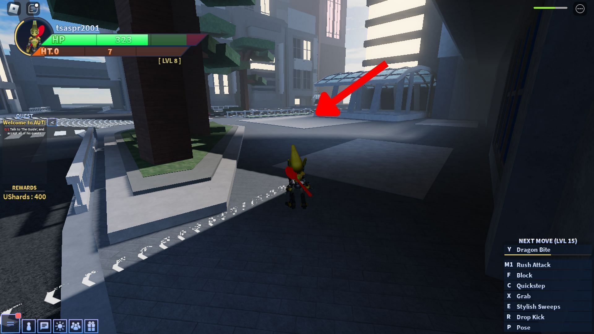 Der Sorcerer Killer wird im markierten Bereich erscheinen (Bild über Roblox)