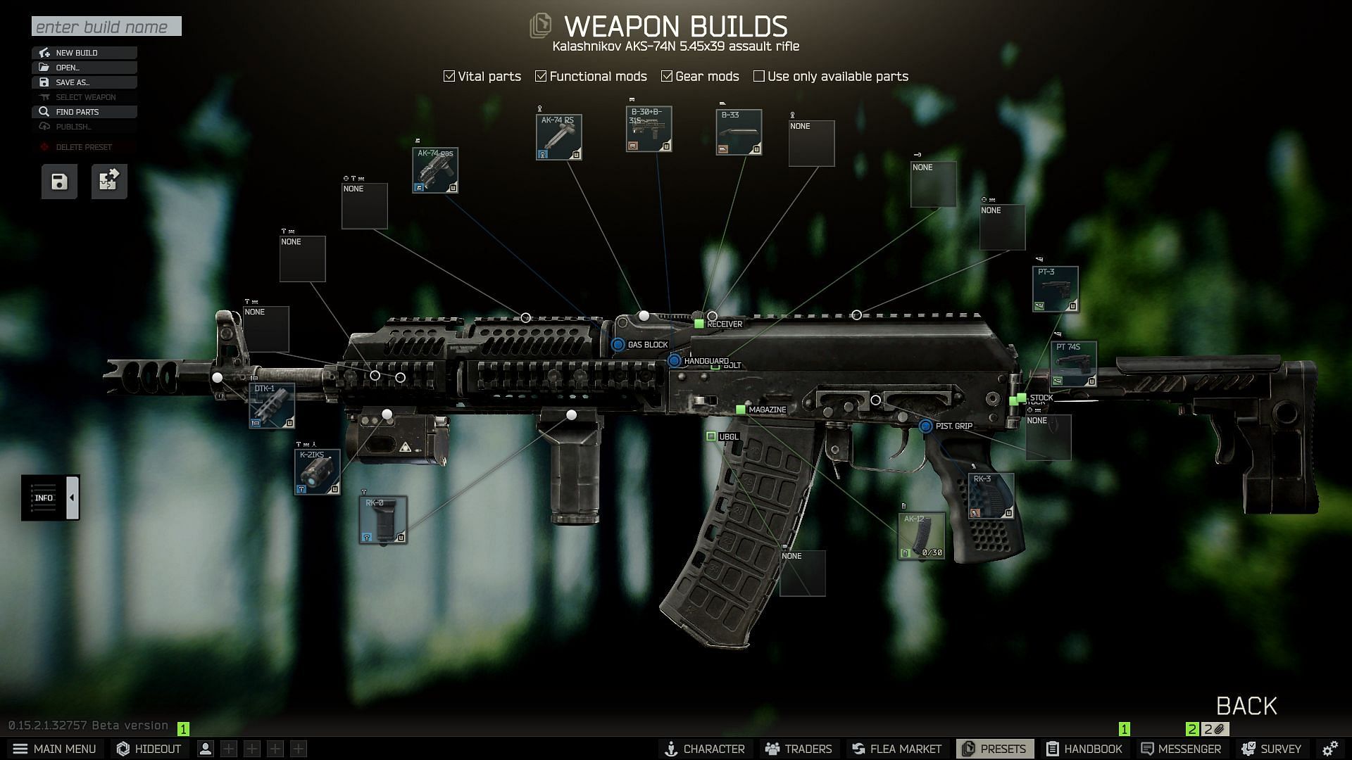 The complete weapon build (Image via Battlestate Games)