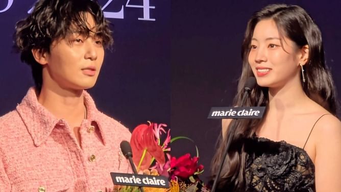 Park Seo-joon and TWICE’s Dahyun bag honours at the Marie Claire X BIFF Asia Star Awards 2024