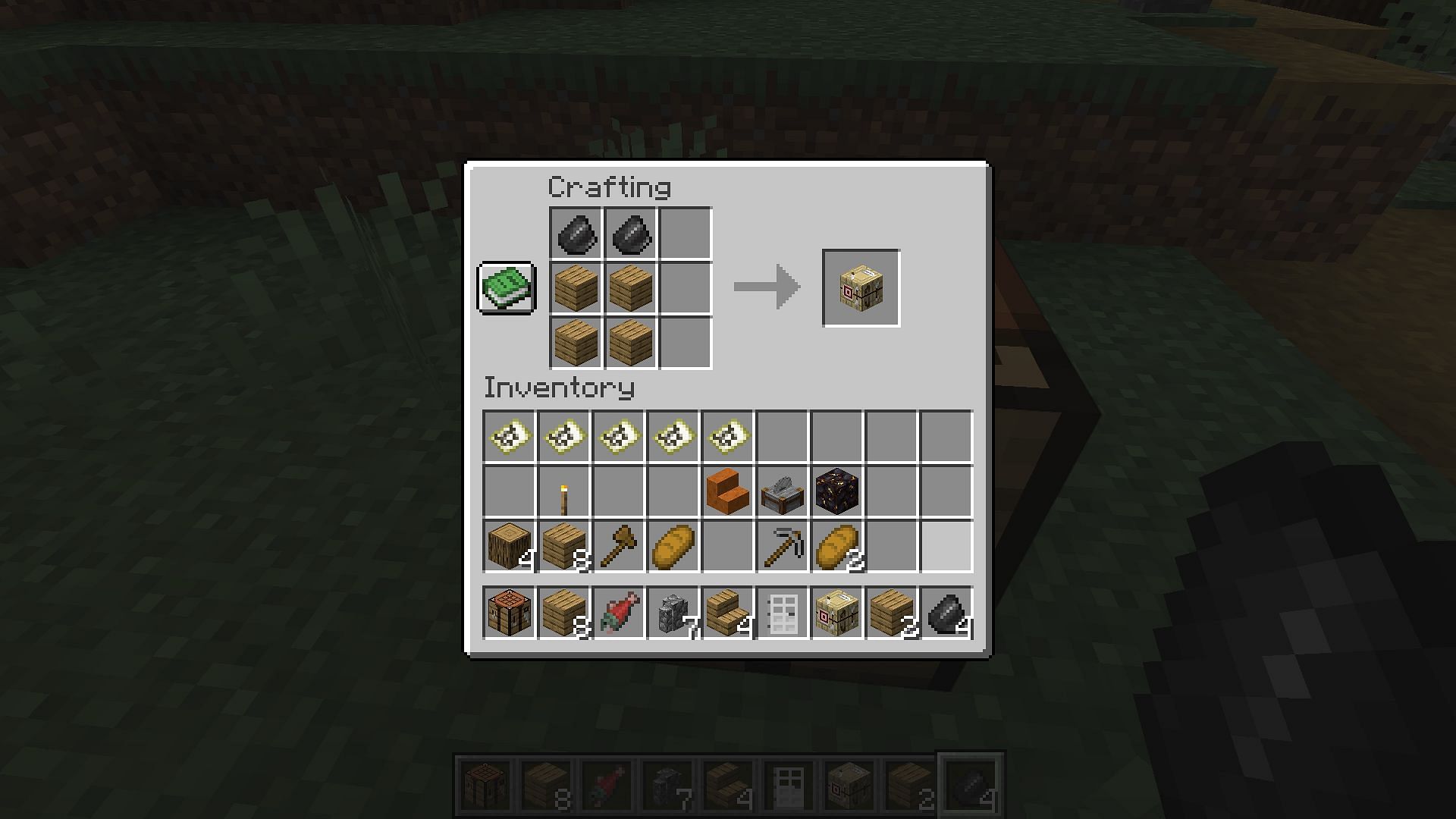 You need flint and planks to craft a fletching table in Minecraft (Image via Mojang Studios)