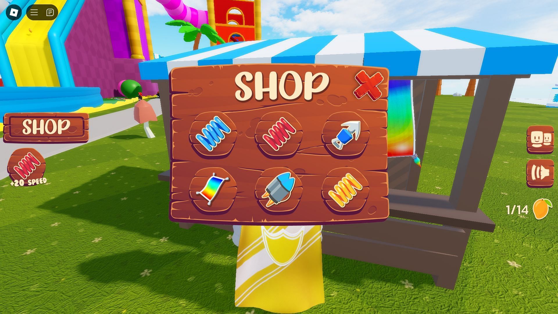 In-game shop (Image via Roblox)