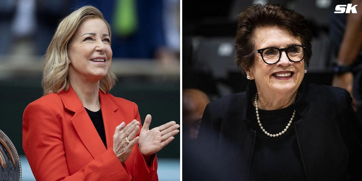 Chris Evert reacted positively to Billie Jean King being honored with a statue at California State University [Chris Evert (L), Billie Jean King (R), Source: Getty]