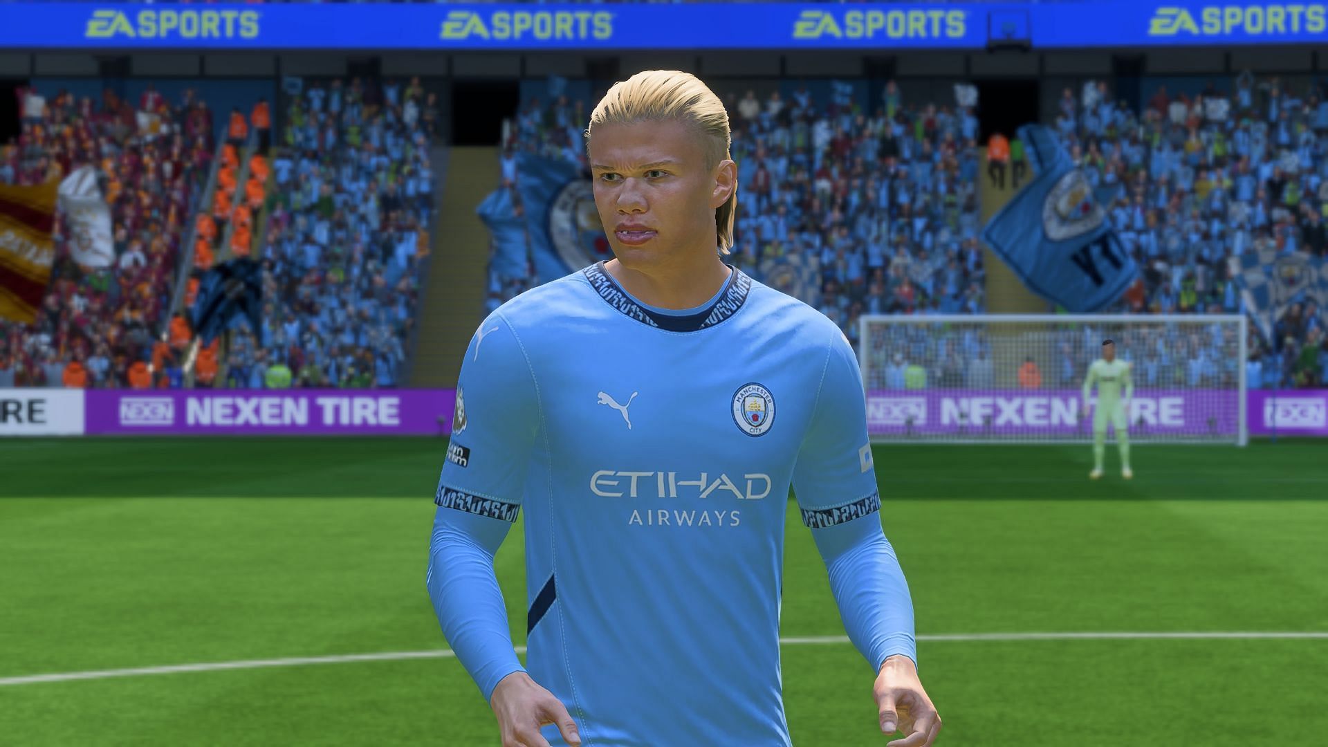 Haaland is one of the strikers with the highest potential (Image via EA)