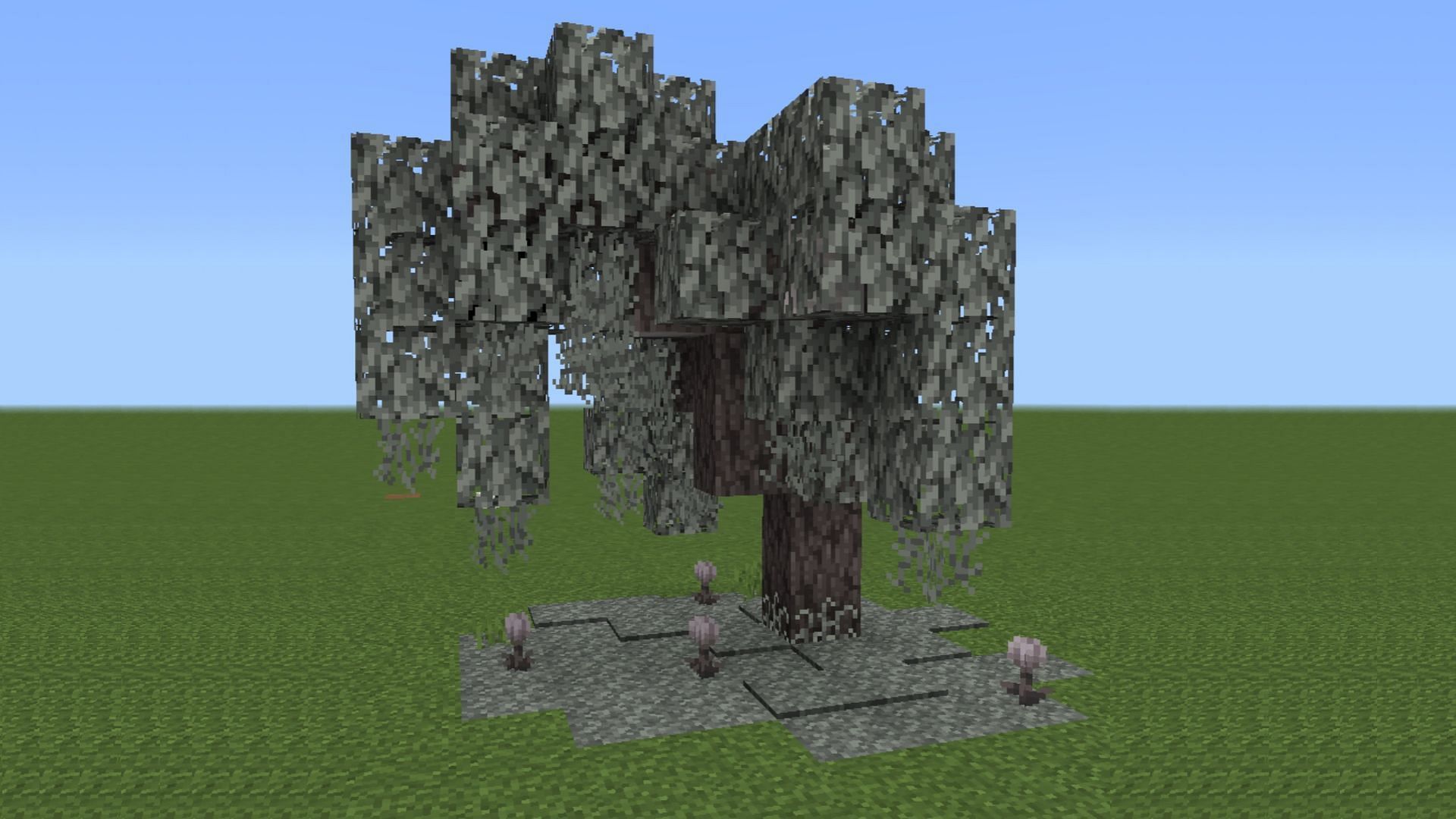 Minecraft pale oak tree design