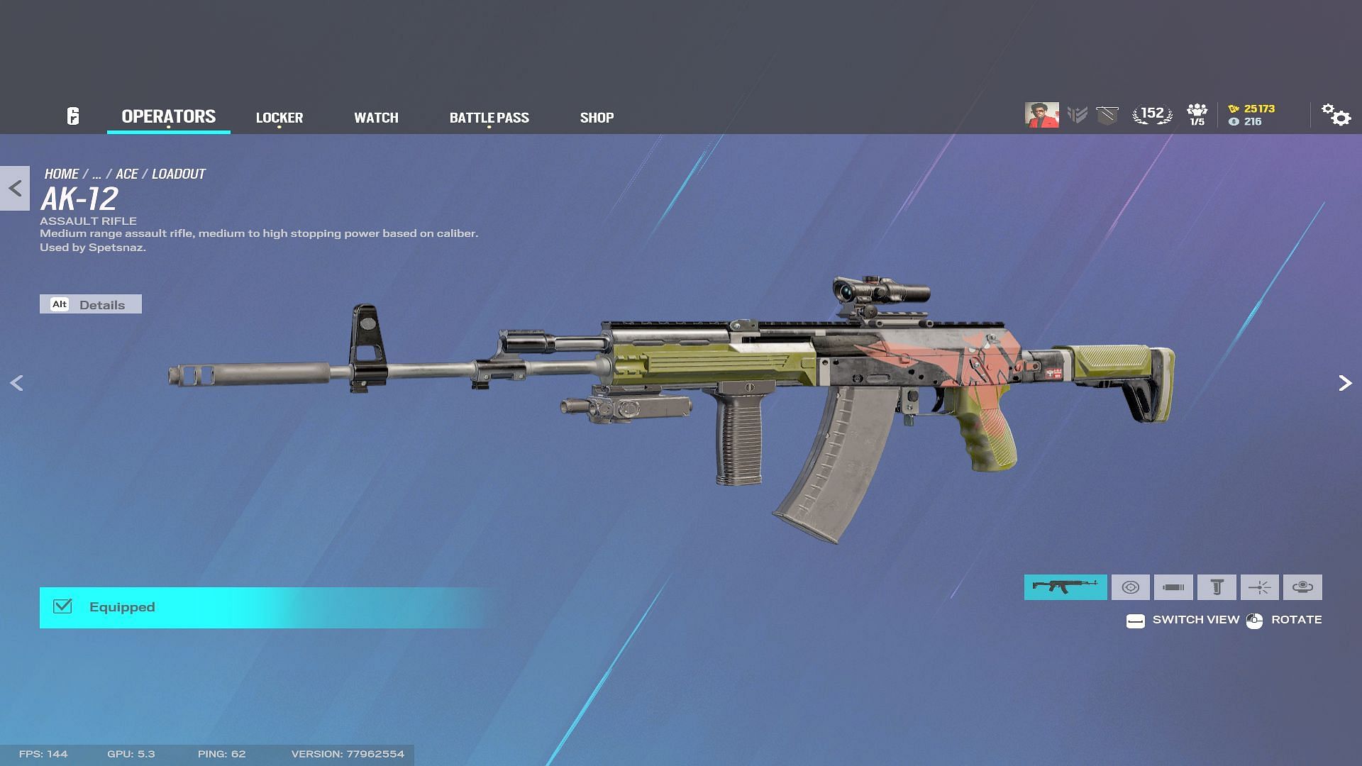 AK-12 in R6 Siege (Image via Ubisoft)