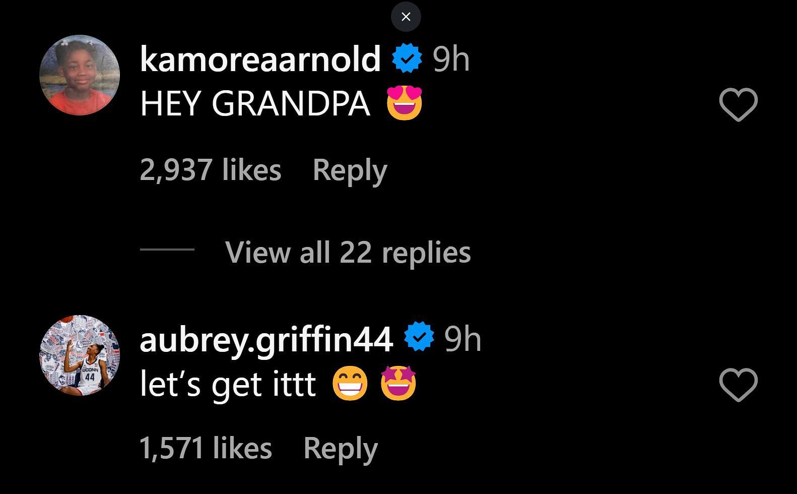 KK Arnold and Aubrey Griffin commented on Paige's post