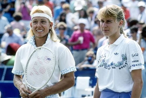 Martina Navratilova and Steffi Graf (Source: Getty)