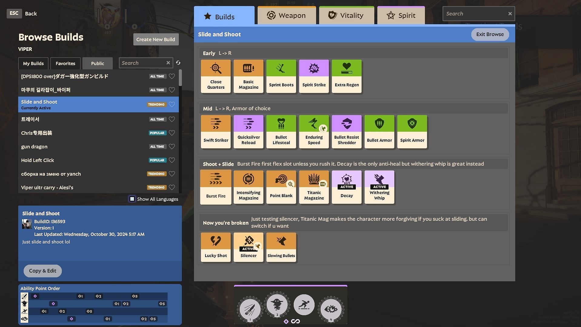 Deadlock Viper build (Image via Valve)