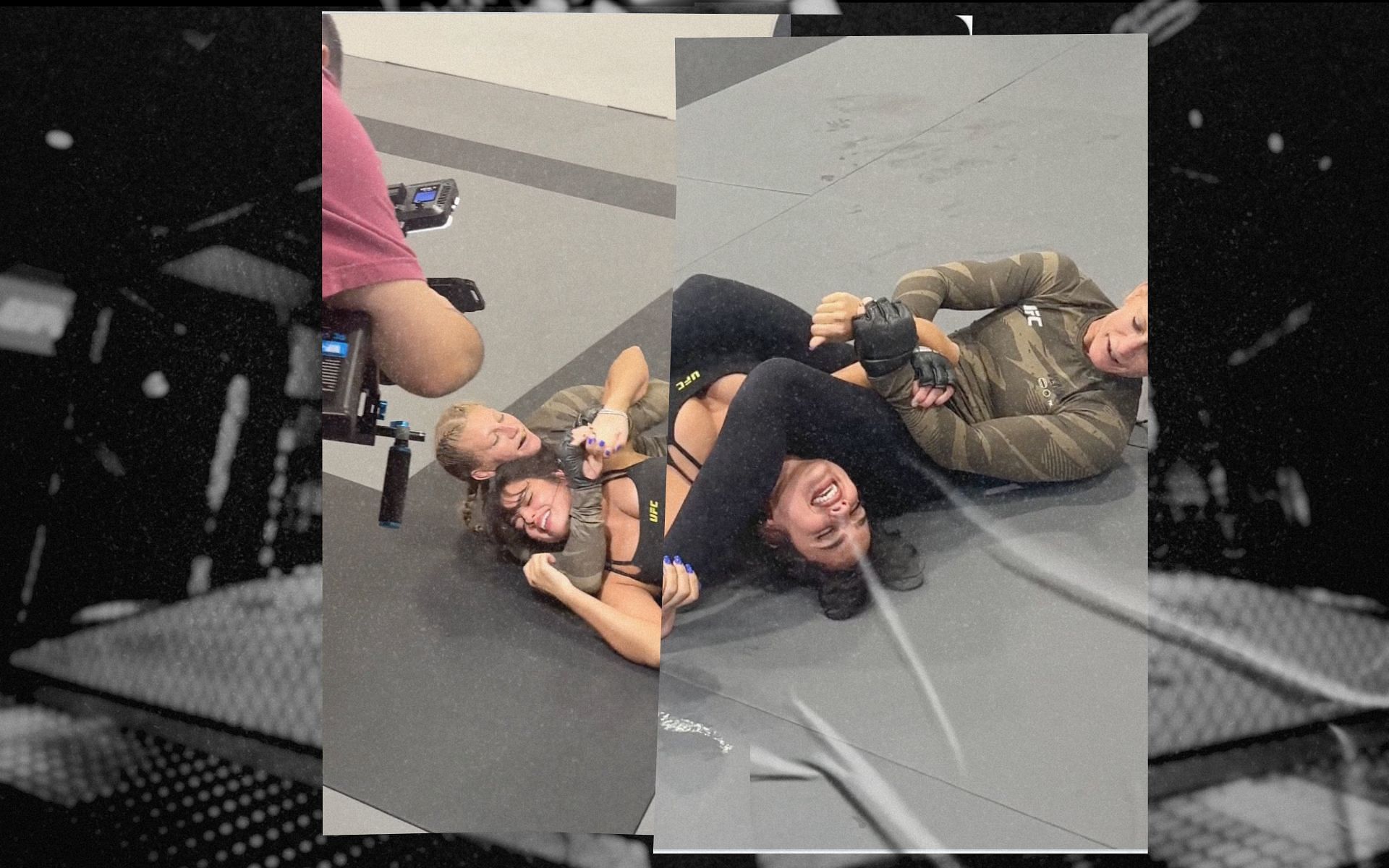 Kayla Harrison shows off her Judo skills in recent collab with Nina-Marie Daniele. [Image courtesy: @ninamdrama via X]