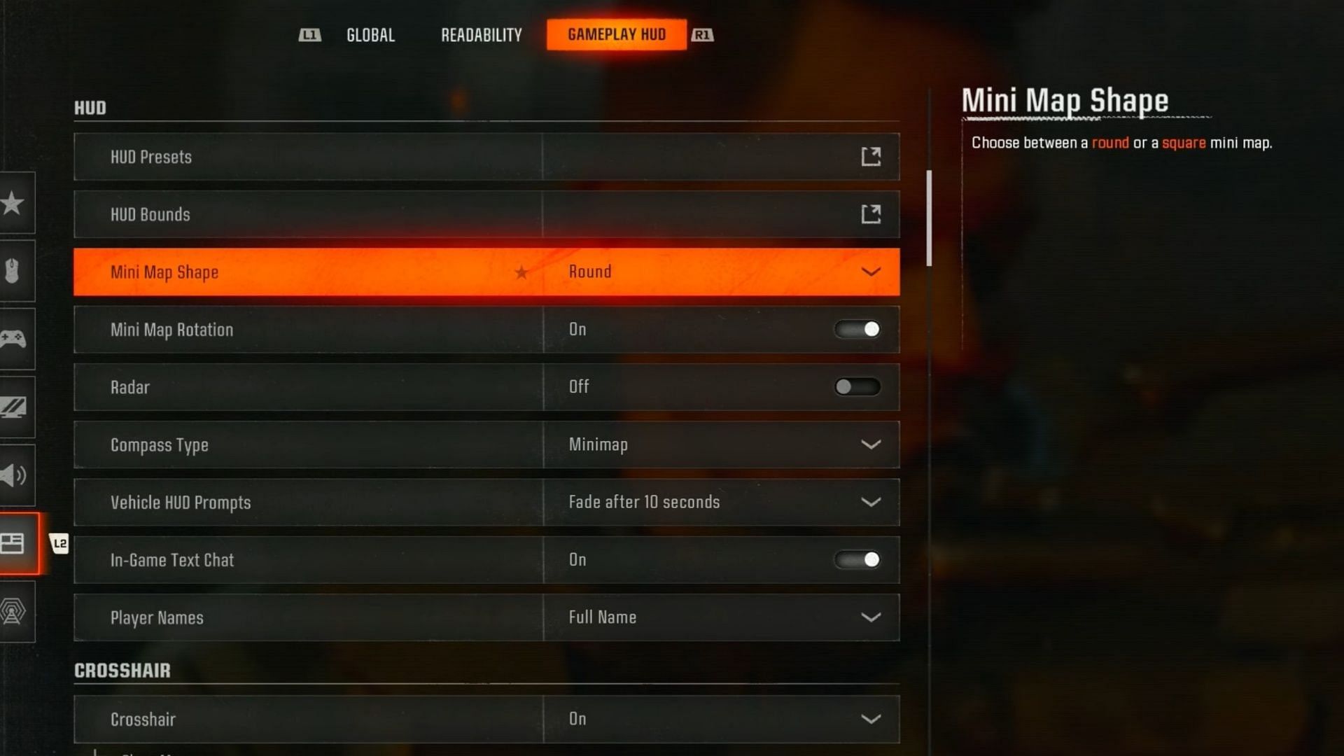 HUD customization option in BO6 (Image via Activision)