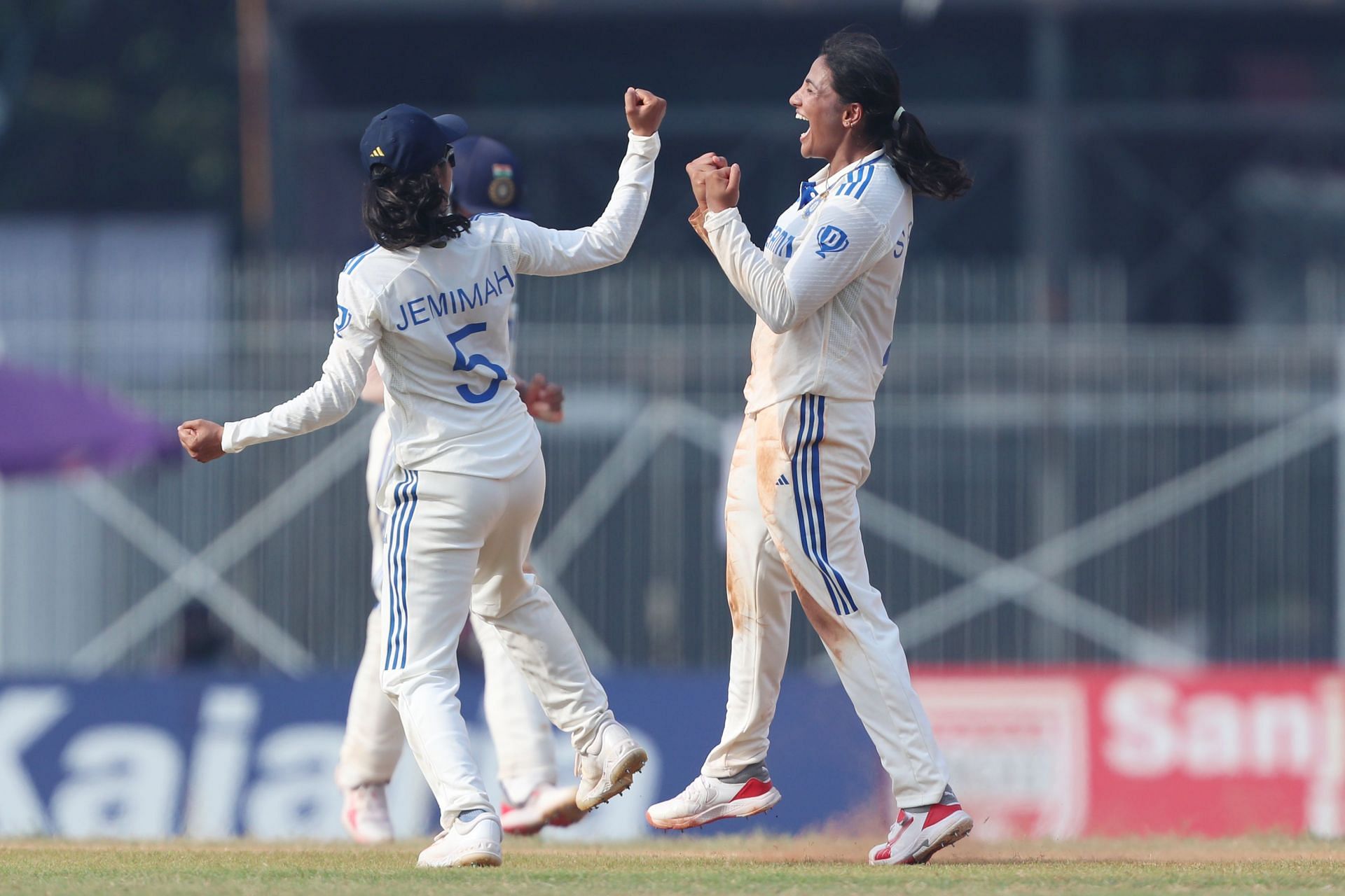 Sneh Rana registered historic figures of 8/77 in a Test against South Africa in June 2024 (Image: BCCI Women on X)