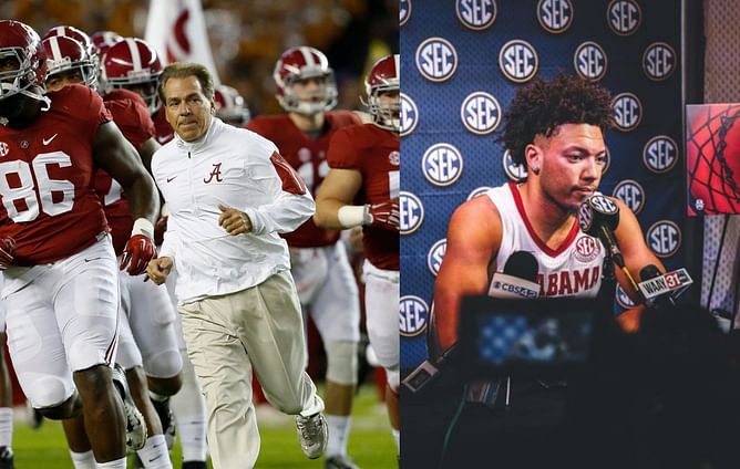 Nick Saban had a cryptic message for Mark Sears and Alabama basketball team, claims college reporter Myron Medcalf
