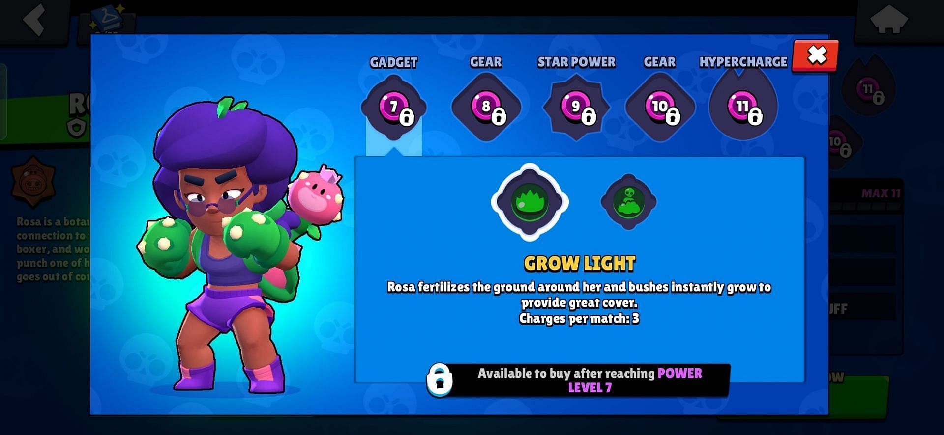 These bushes can be tactically placed to dominate the map while she can also recharge her health (Image via Supercell)