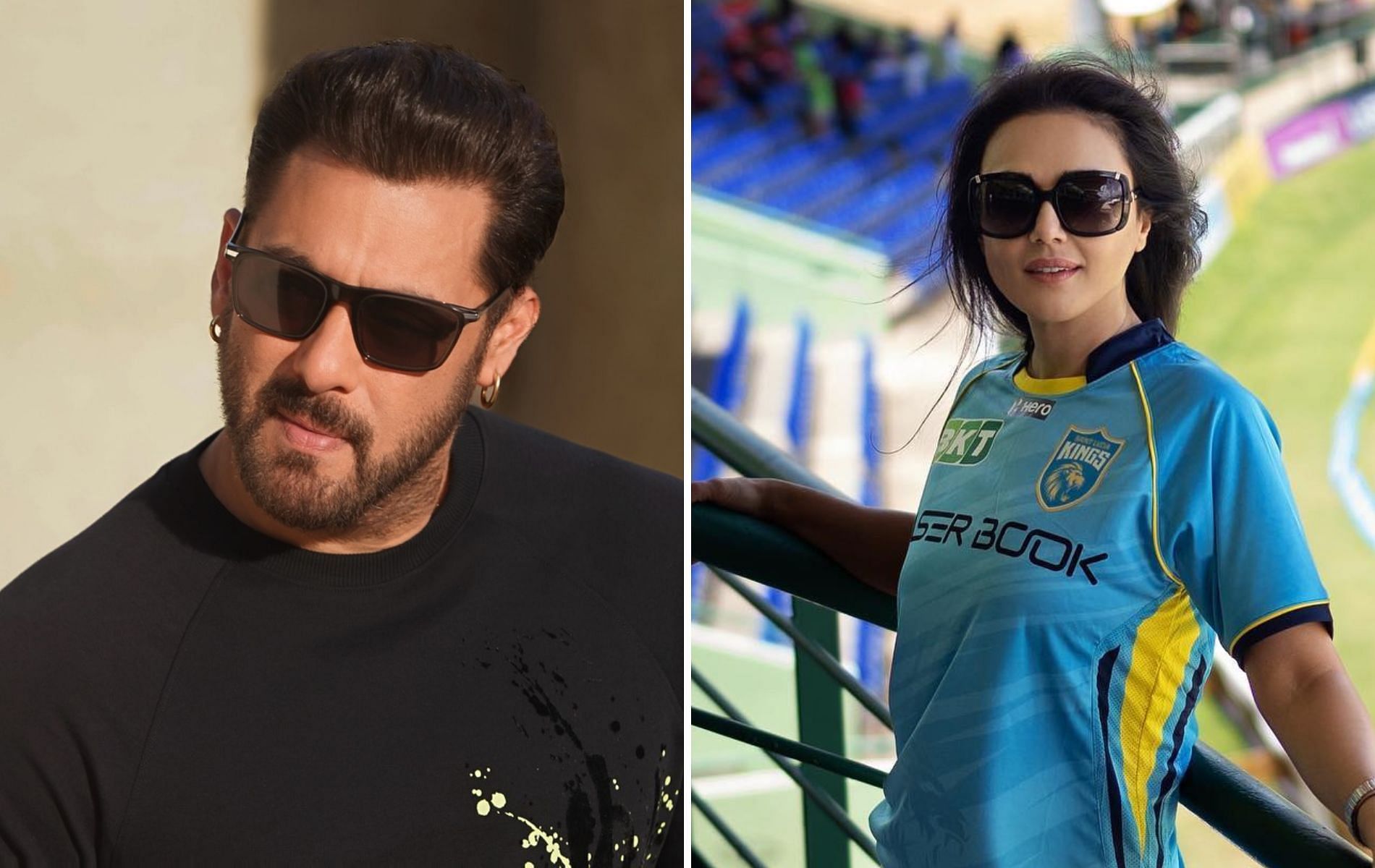 Salman Khan (L) and Preity Zinta (R). (Pics: Instagram)