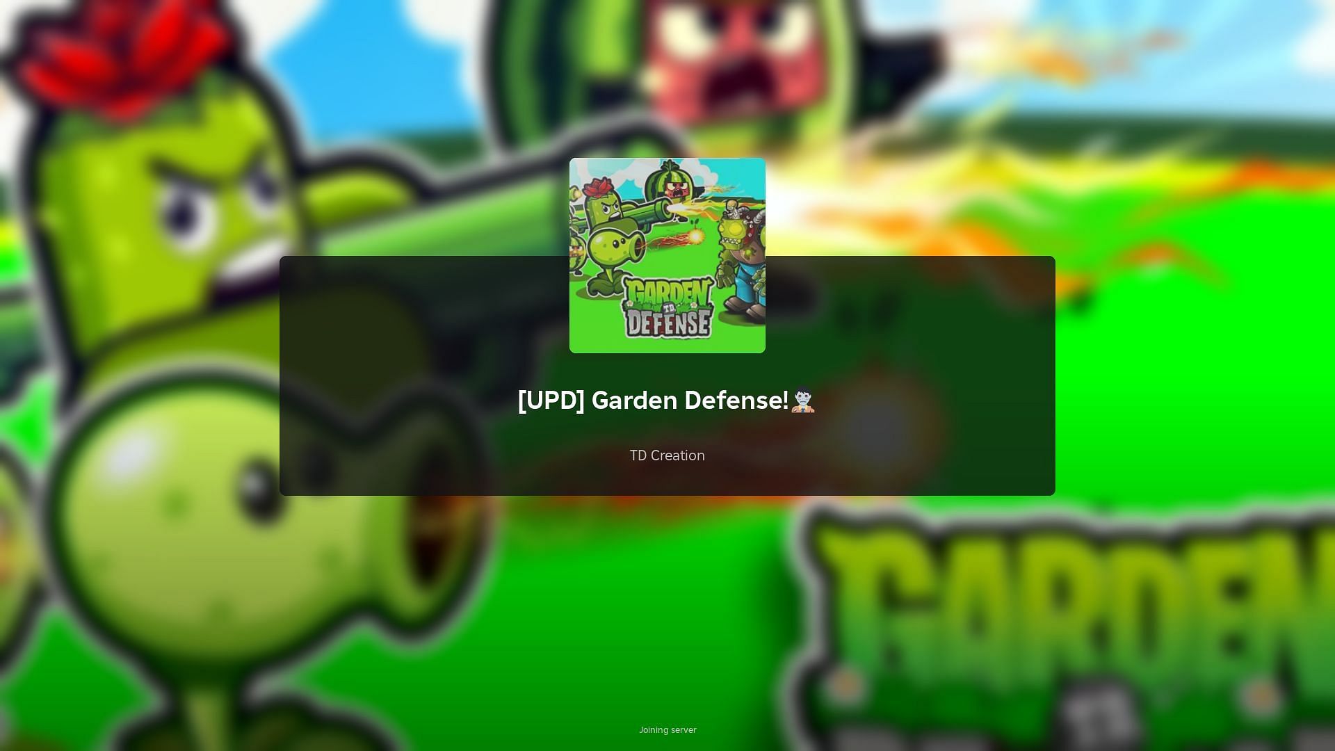 Roblox Garden Defense