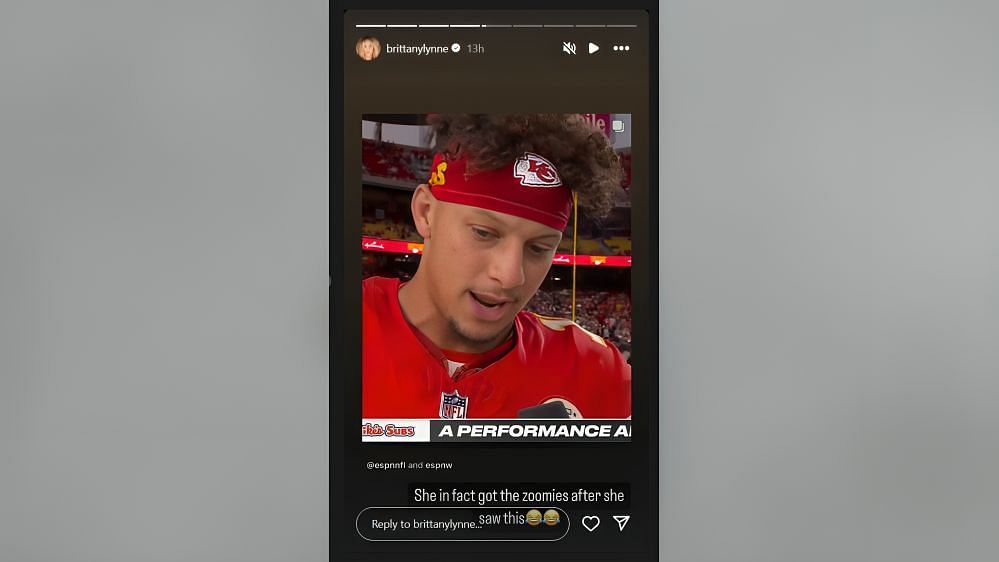 Brittany Mahomes shares daughter Sterling&#039;s reaction to QB&#039;s bedtime message (Image Source: Brittany/Instagram)