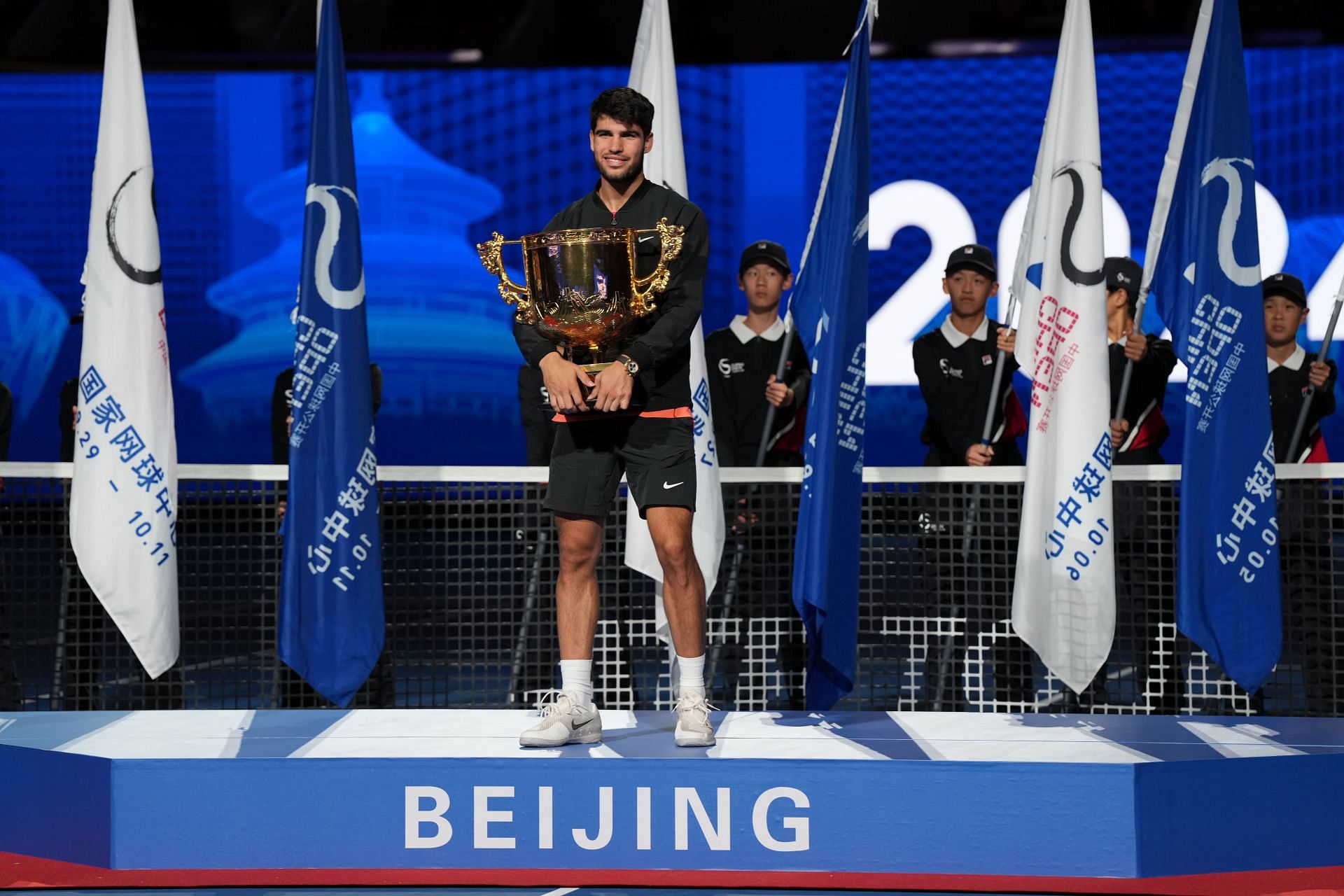 Carlos Alcaraz at the China Open 2024. (Photo: Getty)