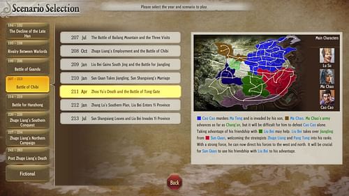 There are plenty of scenarios and options to pick from (Image via Koei Tecmo)