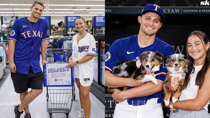 Corey Seager's wife Madisyn celebrates as Rangers star hosts hitting clinic after regular season