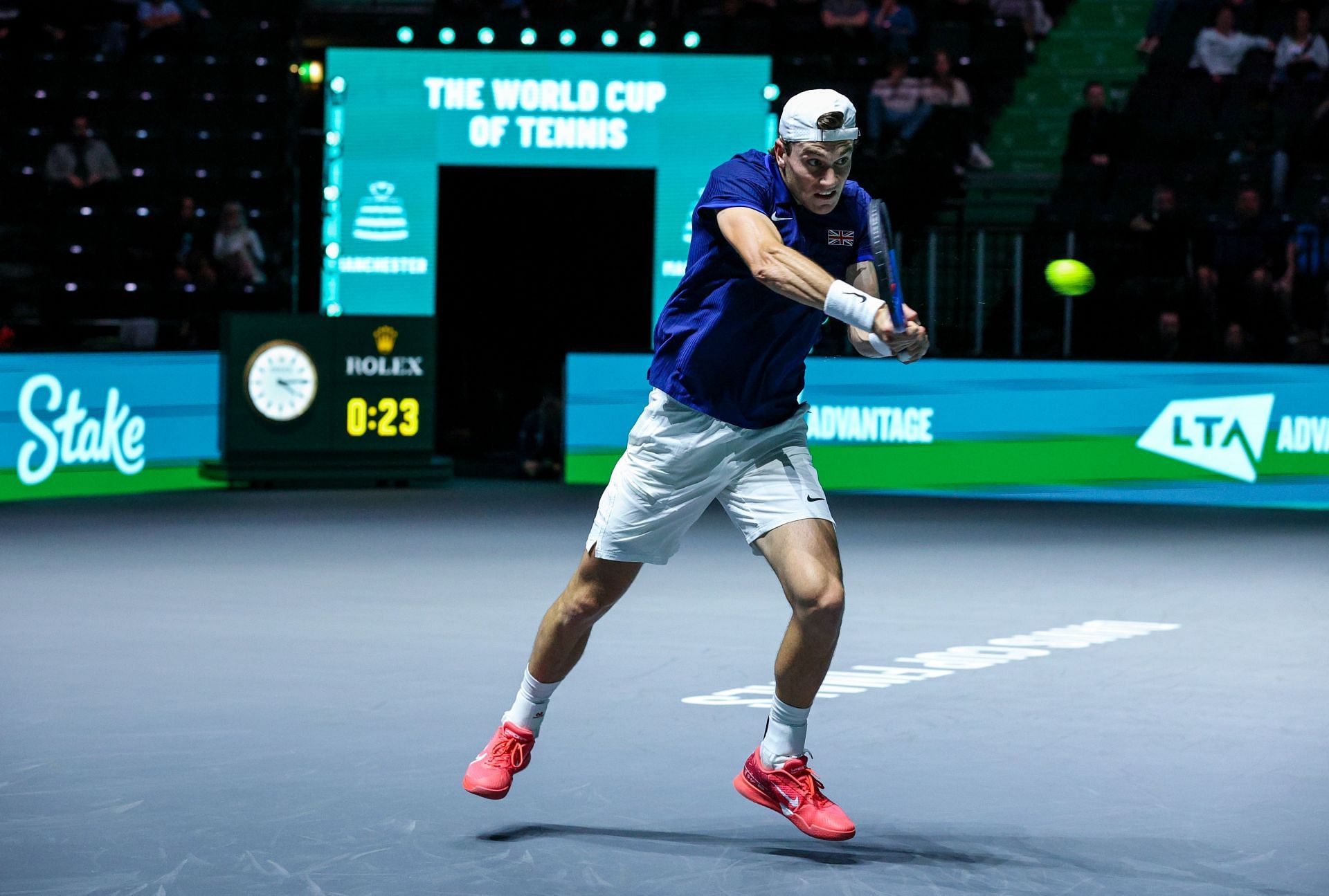 Jack Draper in action at the 2024 Davis Cup Finals (Picture: Getty)