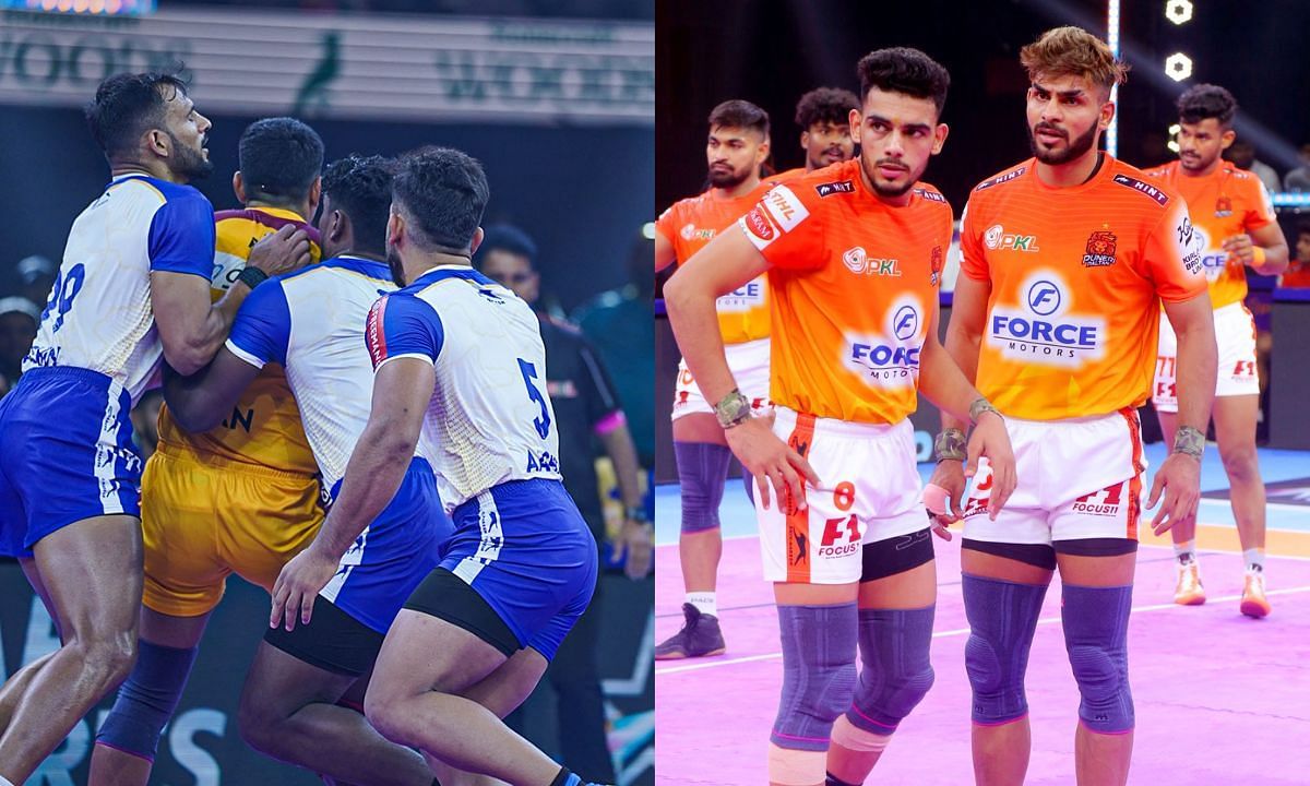 तमिल थलाइवाज और पुनेरी पलटन (Photo Credit - @tamilthalaivas/@PuneriPaltan)