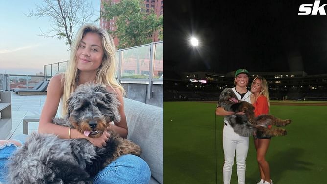 Jackson Holliday's wife Chloe captures Orioles infielder & dog Coconut’s playtime on private home diamond