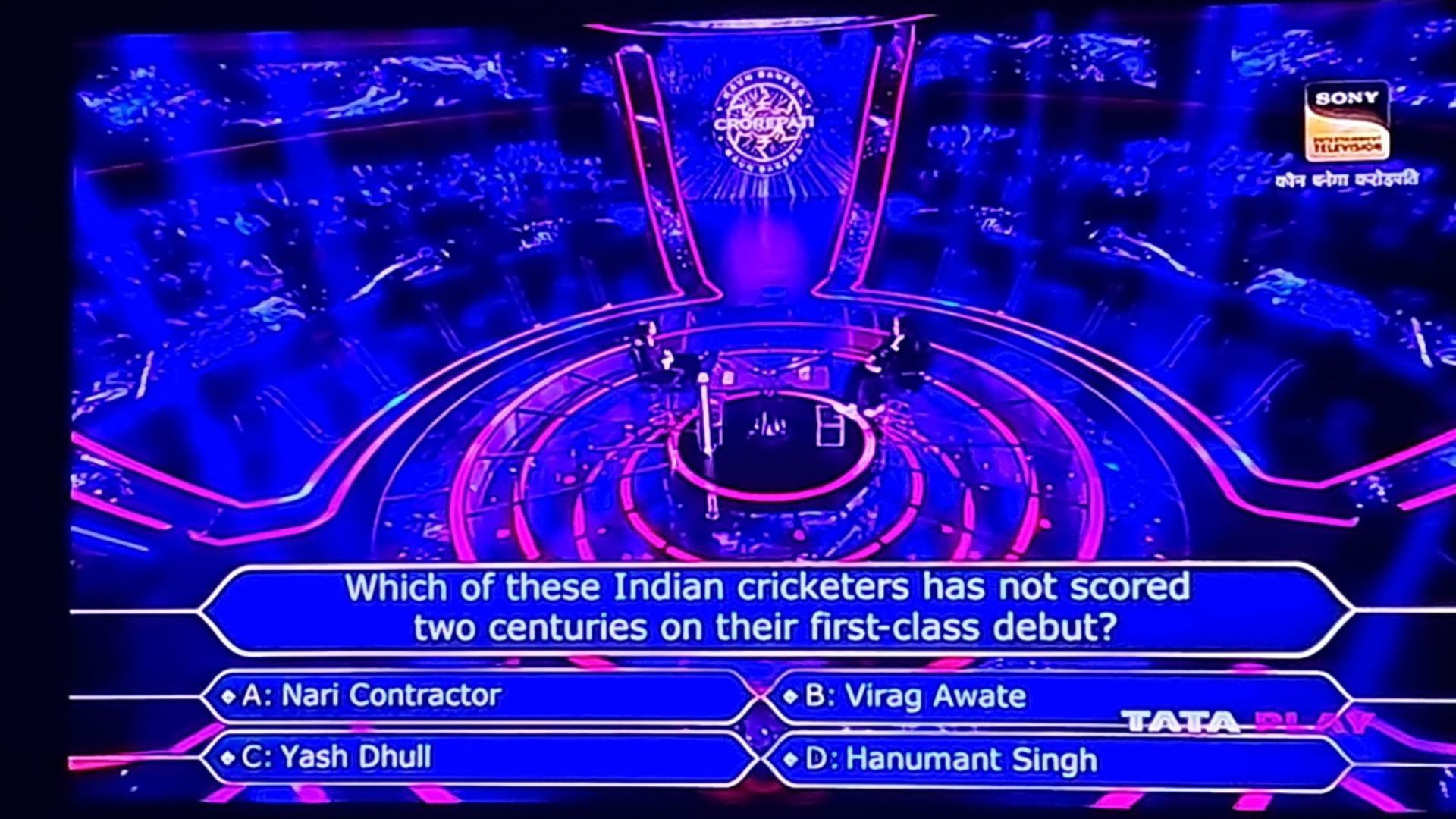 Screengrab of the question (Image credits: Sony TV/ SET India)