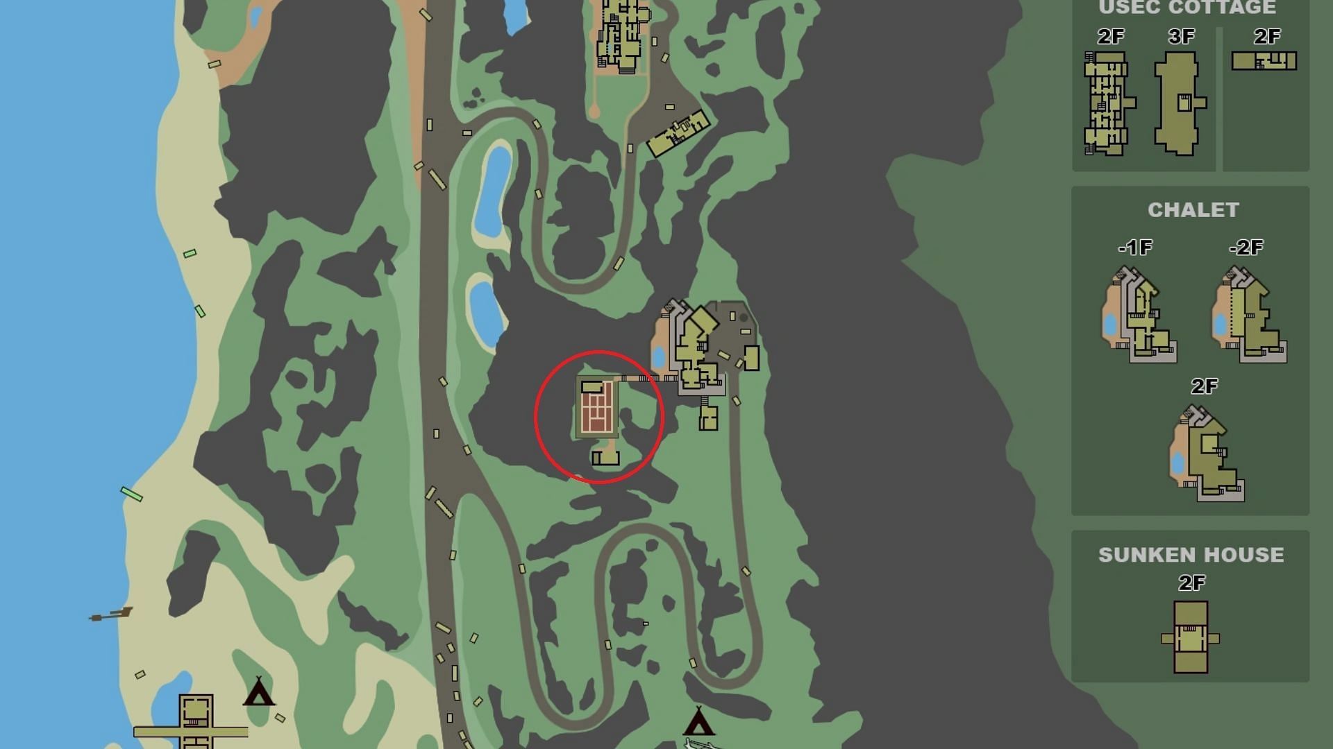 The quest objective location (Image via Battlestate Games)