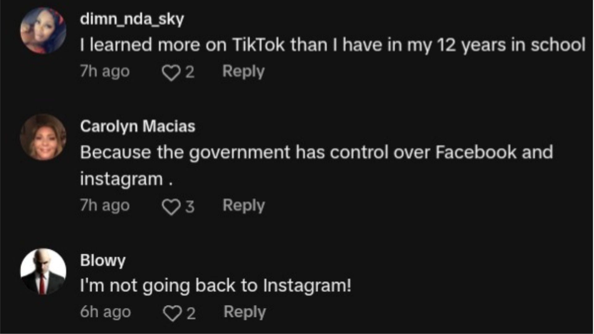 Other reactions under the post (Image via TikTok/@b.thedonn)