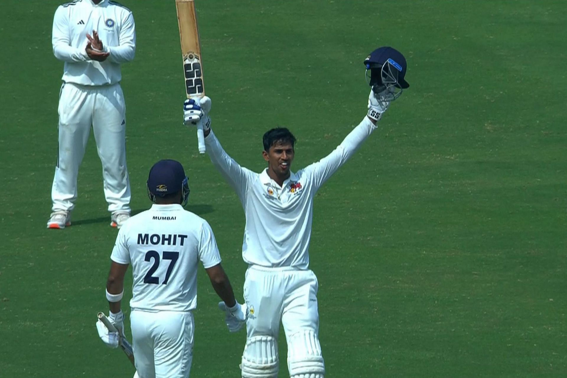  Tanush Kotian scored his second first-class century during the 2024 Irani Cup (Image via X-@BCCIdomestic)