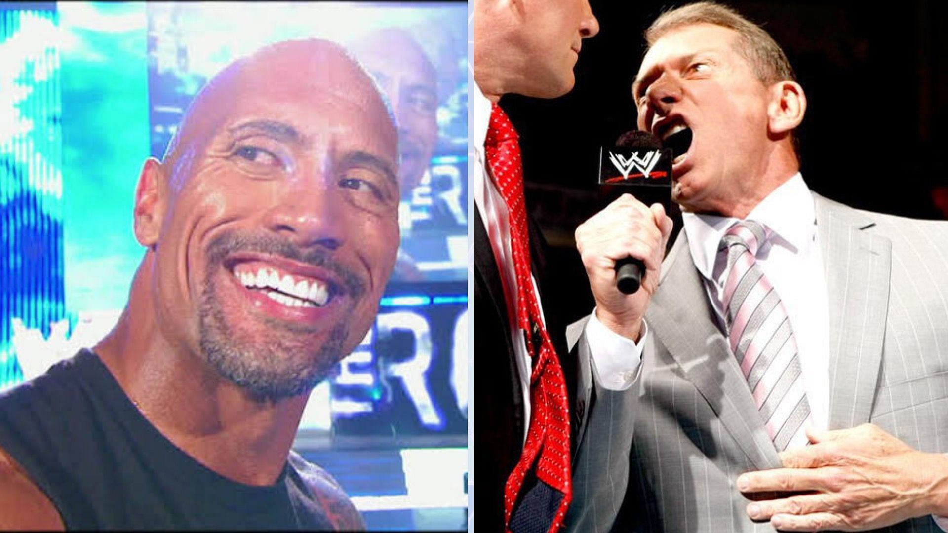 The Rock (left) and Vince McMahon (right) [Image Credits: WWE.com]