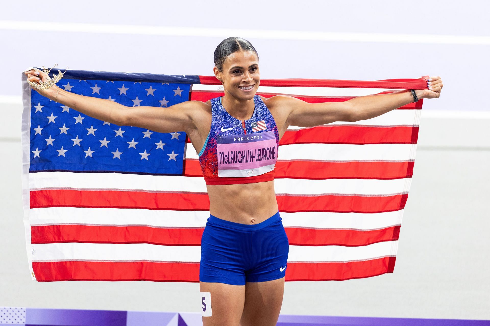 Sydney McLaughlin-Levrone at the Paris Olympics - Source: Getty