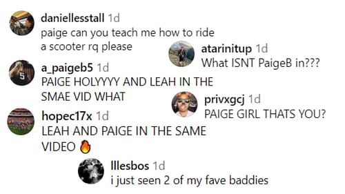 Fans' comment on Paige Bueckers' collaboration video with Nike