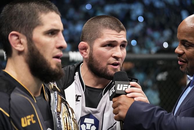Islam Makhachev hilariously dismisses persuading "extra competition" Khabib Nurmagomedov to return to MMA