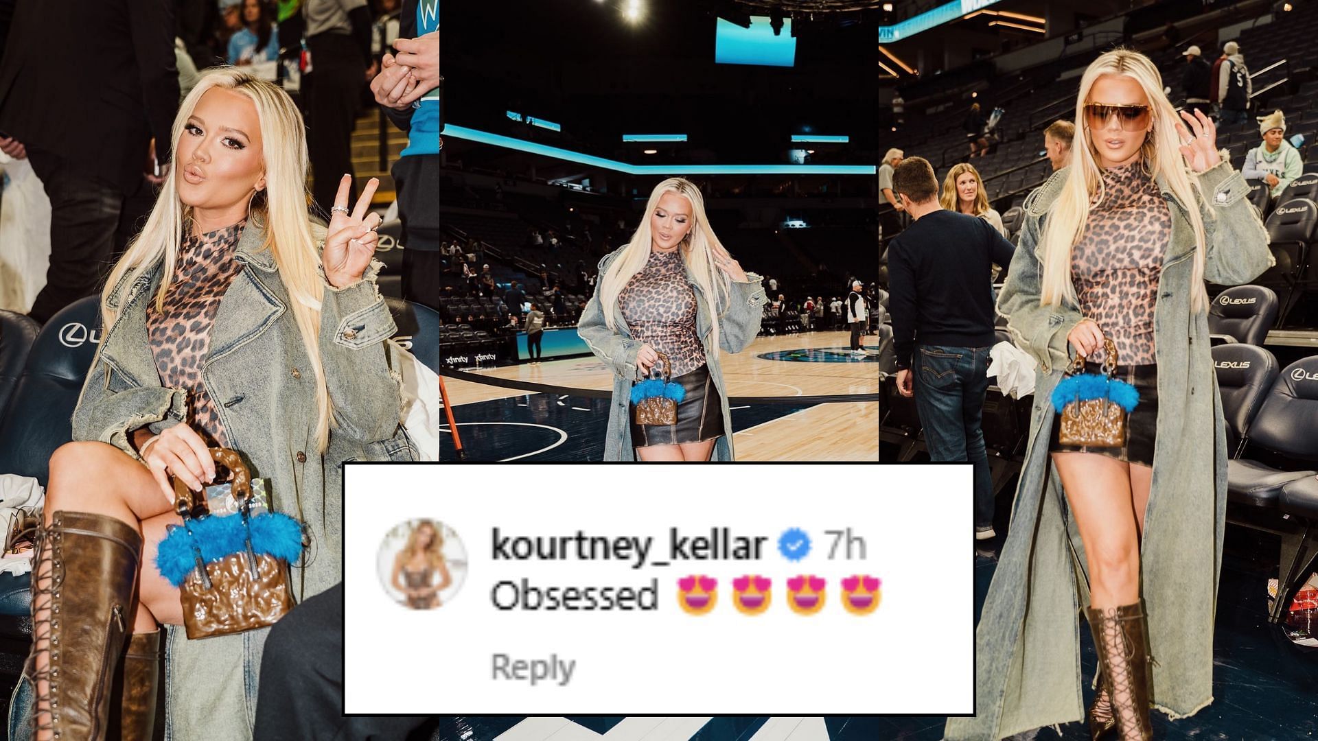 Isaiah Hartenstein&#039;s wife Kourtney Kellar drops 1-word reaction to Julius Randle&#039;s wife Kendra Randle&#039;s striking game-day outfit