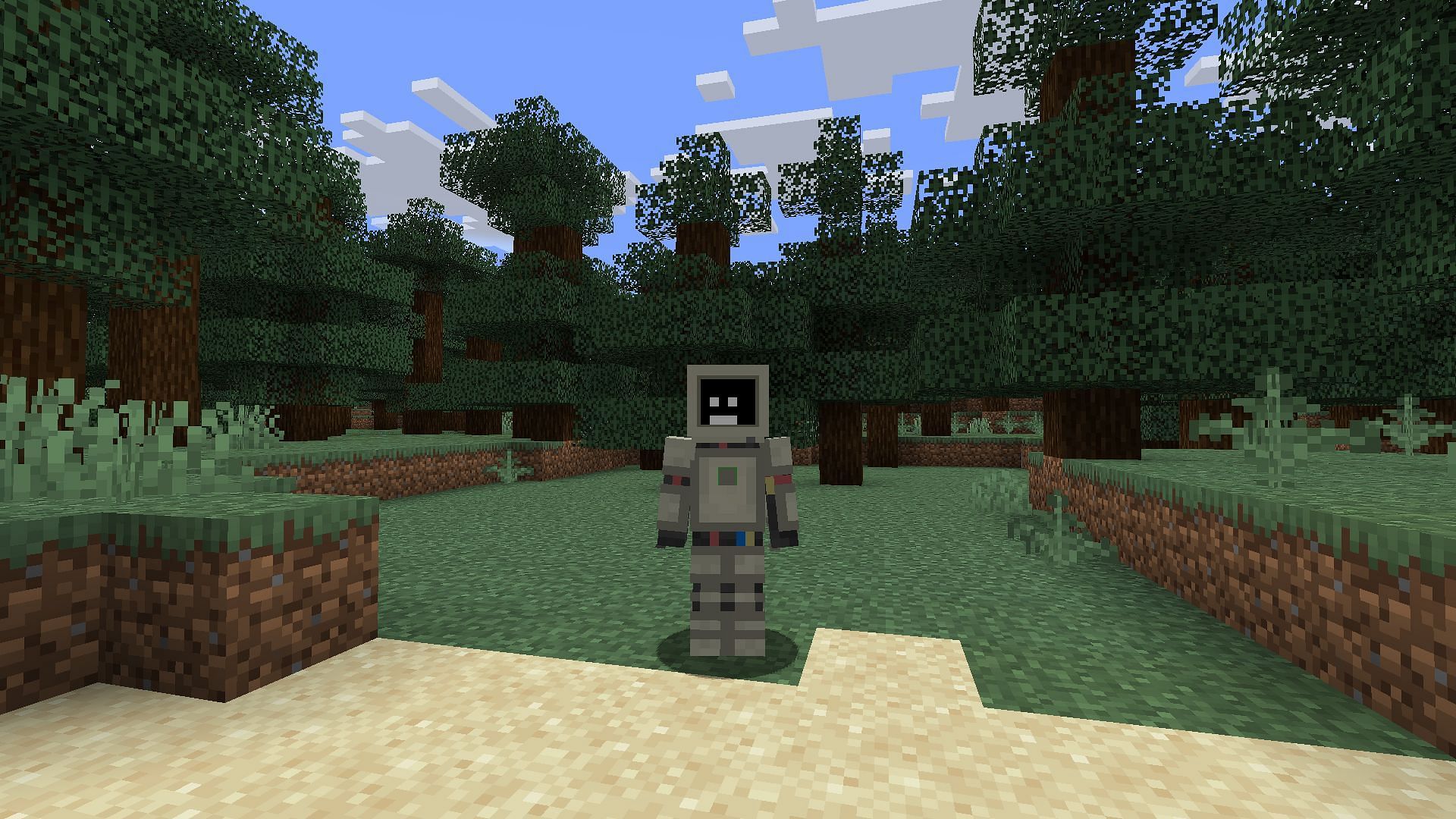 Embrace the future with this quirky skin (Image via Mojang Studios)